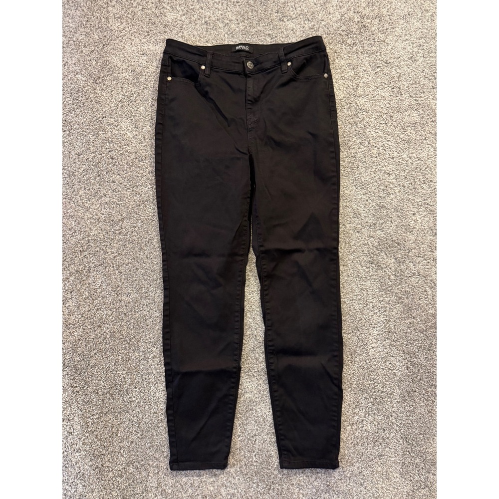 Buffalo Jeans Women 10 Black Hanna High Rise Soft Stretch Skinny Denim Pants